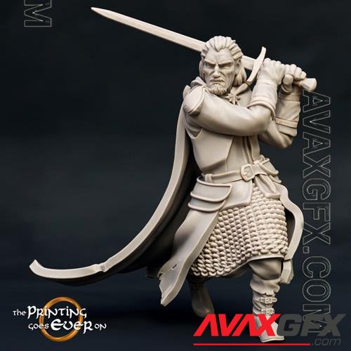 Ranger with Sword Version B 3D Print Model