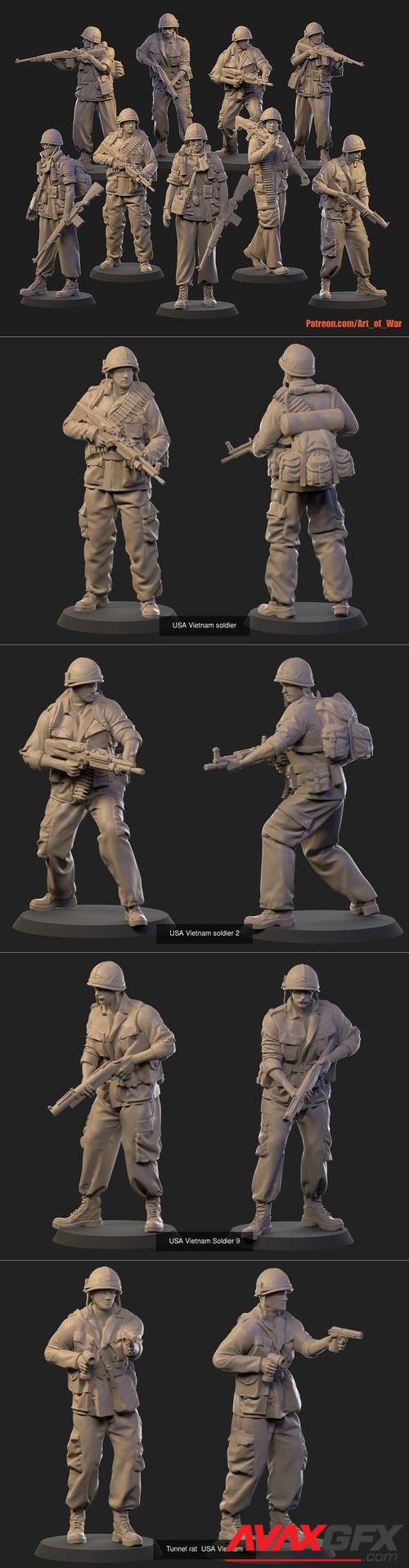 USA Vietnam Soldiers – 3D Print