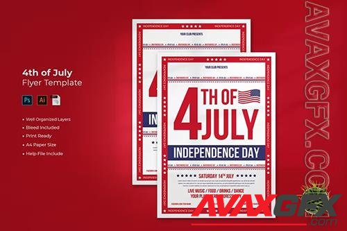 4th of July Flyer Template