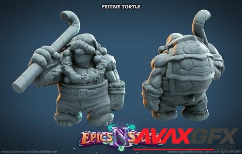 Festive Tortle – 3D Print