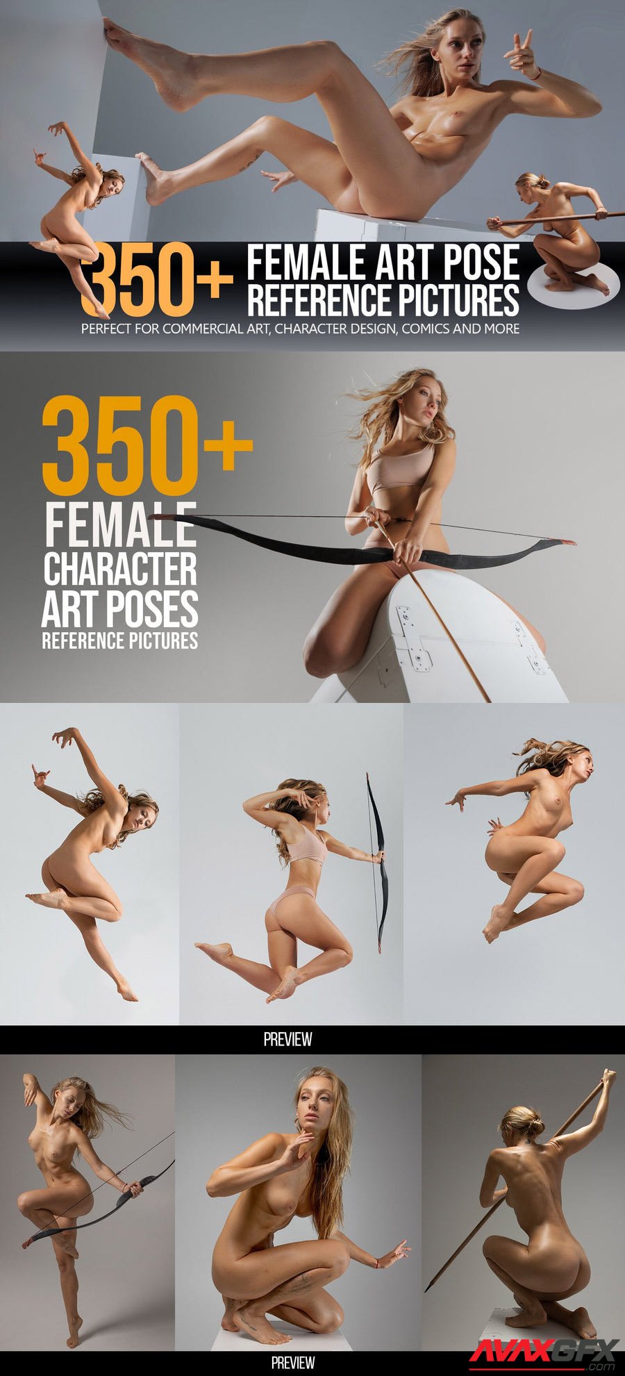 ArtStation 350+ Female Art Pose Reference Pictures