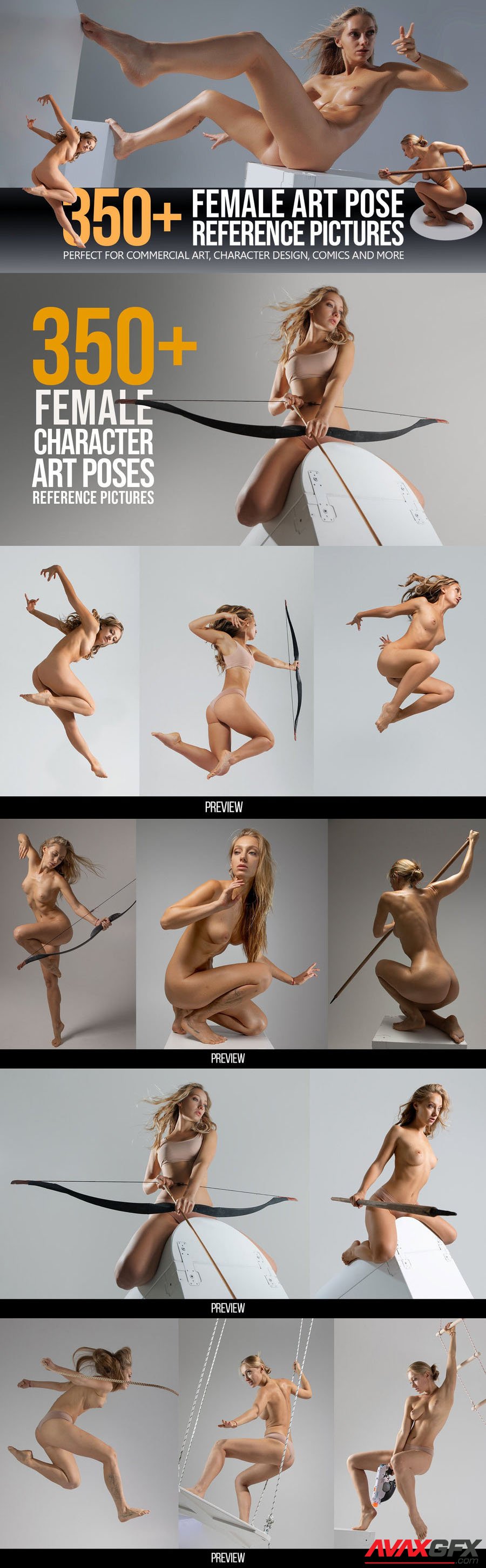 ArtStation 350+ Female Art Pose Reference Pictures