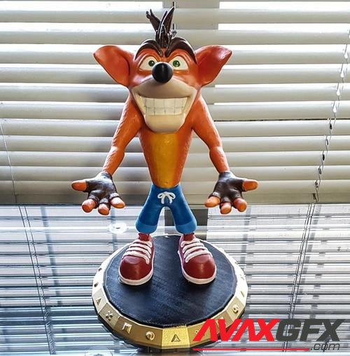 Crash Bandicoot Washed – 3D Print