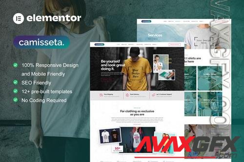 TF Camisetta - T Shirt Design & Printing Service Elementor Pro Template Kit