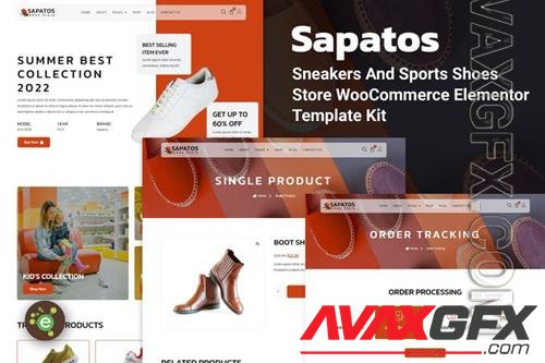 TF Sapatos - Sneakers & Sports Shoes Store WooCommerce Elementor Template Kit