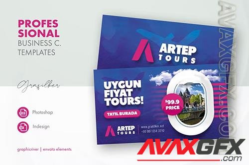 Travel Tours Business Card Templates