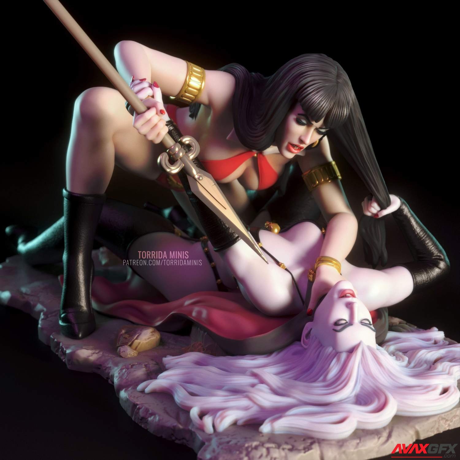 Vampirella VS Lady Death 3D Print