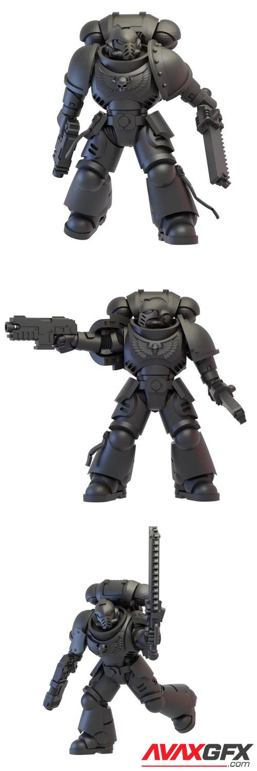 Primary Space Warrior Melee Combatants – 3D Print