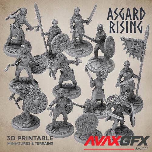 Asgard Rising - Shieldmaidens Warband June 2020 – 3D Print