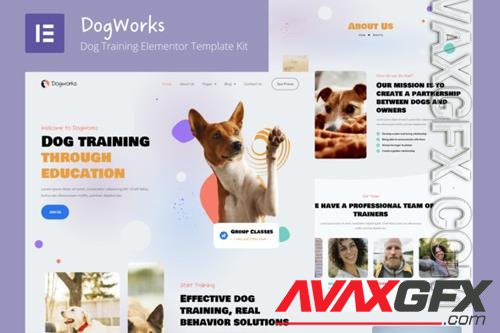 TF DogWorks - Dog Training Elementor Template Kit 37970154