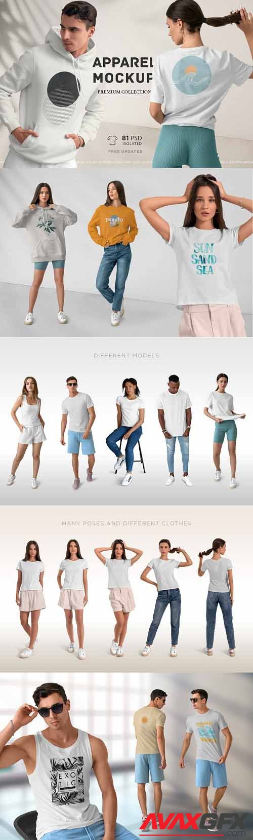 Isolated Apparel MockUps Collection - 7178699