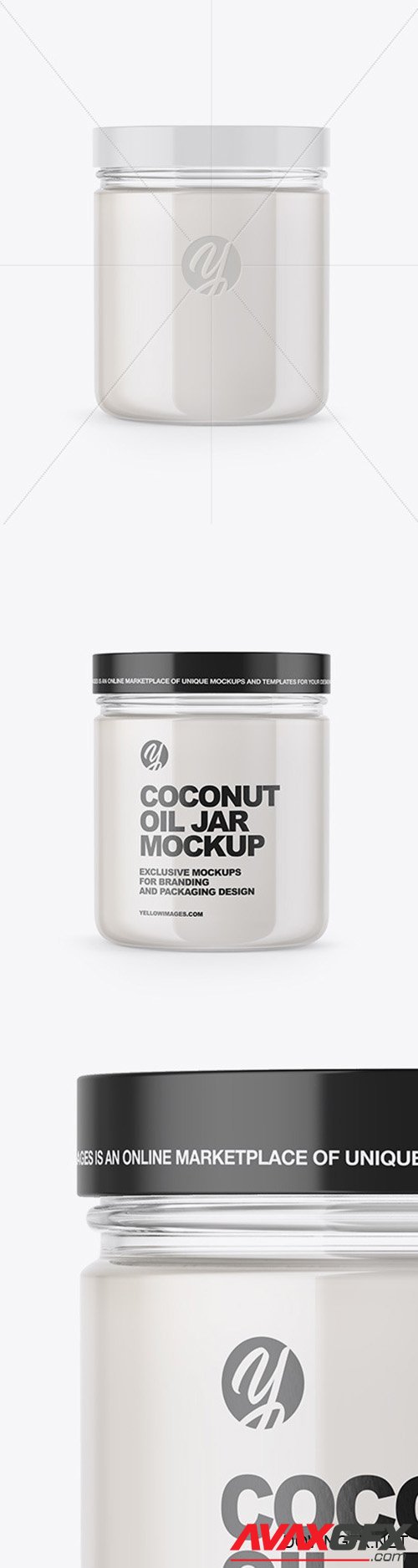 Clear Cosmetic Jar Mockup 53544
