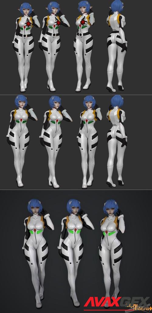 Rei Ayanami Space Elf Figurine – 3D Print