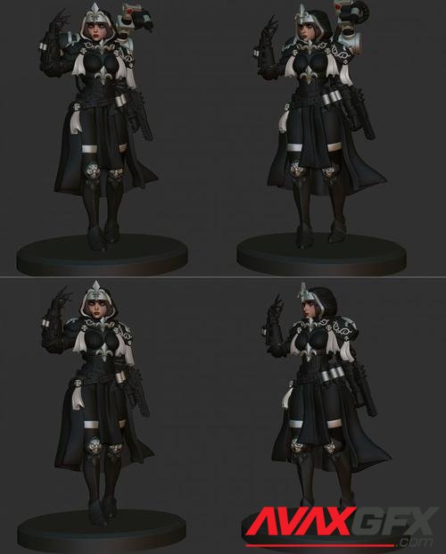 Hospitaler Space Nun Anime Figurine – 3D Print