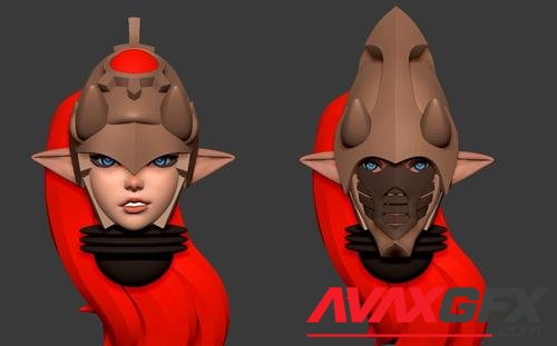 Space Elf Heads Helmets – 3D Print