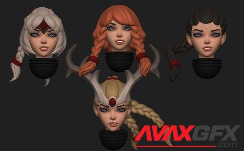 Space Nuns Heads November 2021 – 3D Print