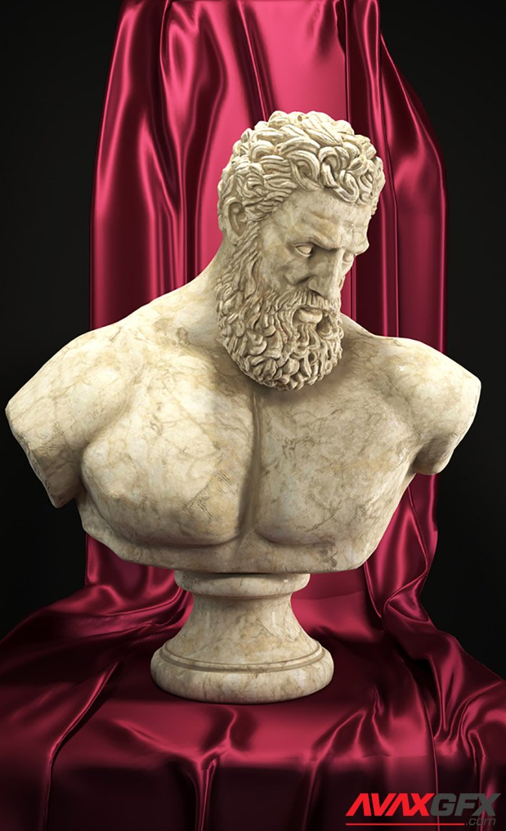 Hercules Bust 3D