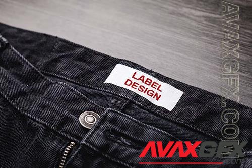 Clothing Label Mock Up on Jean