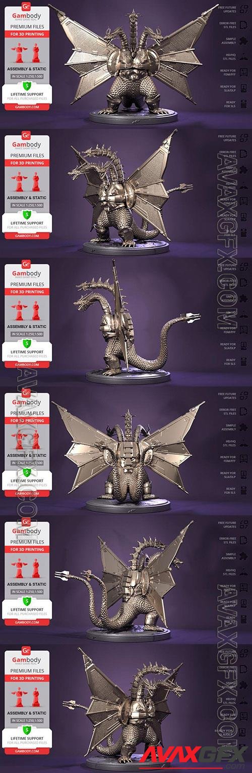 Mecha-King Ghidorah 3D Print Model