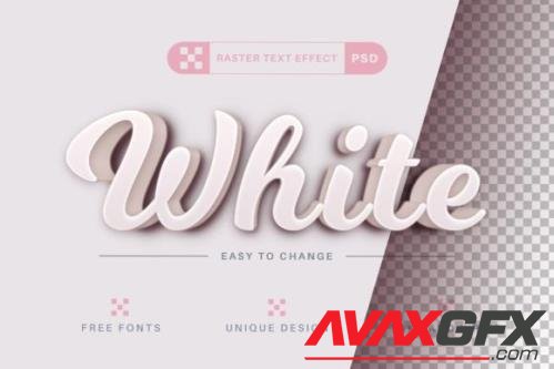 White 3D - Editable Text Effect - 7248308