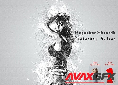 Popular Sketch Photoshop Action - 7248230