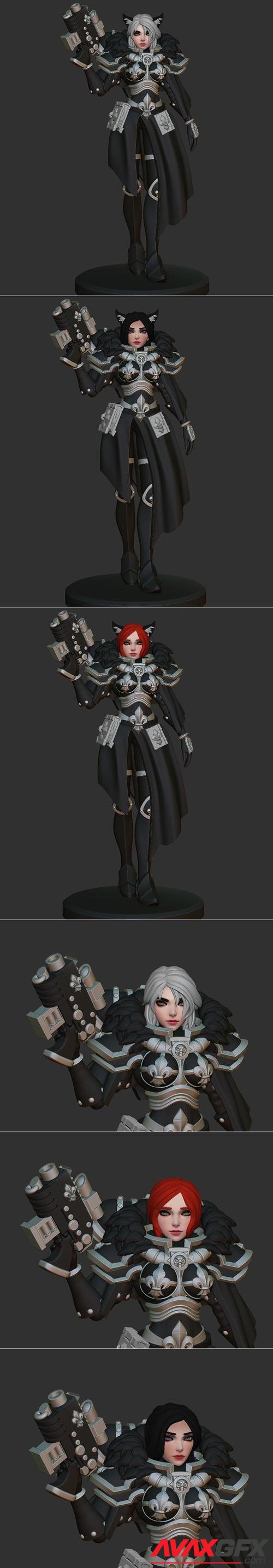 Witcher Space Nuns Anime Heads – 3D Print