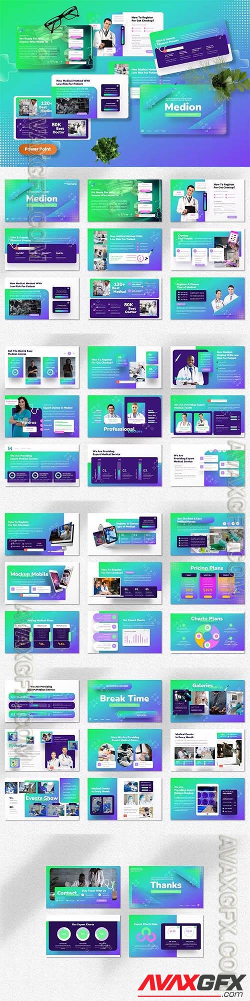 Medion - Medicare Powerpoint, Keynote and Google Slides Template