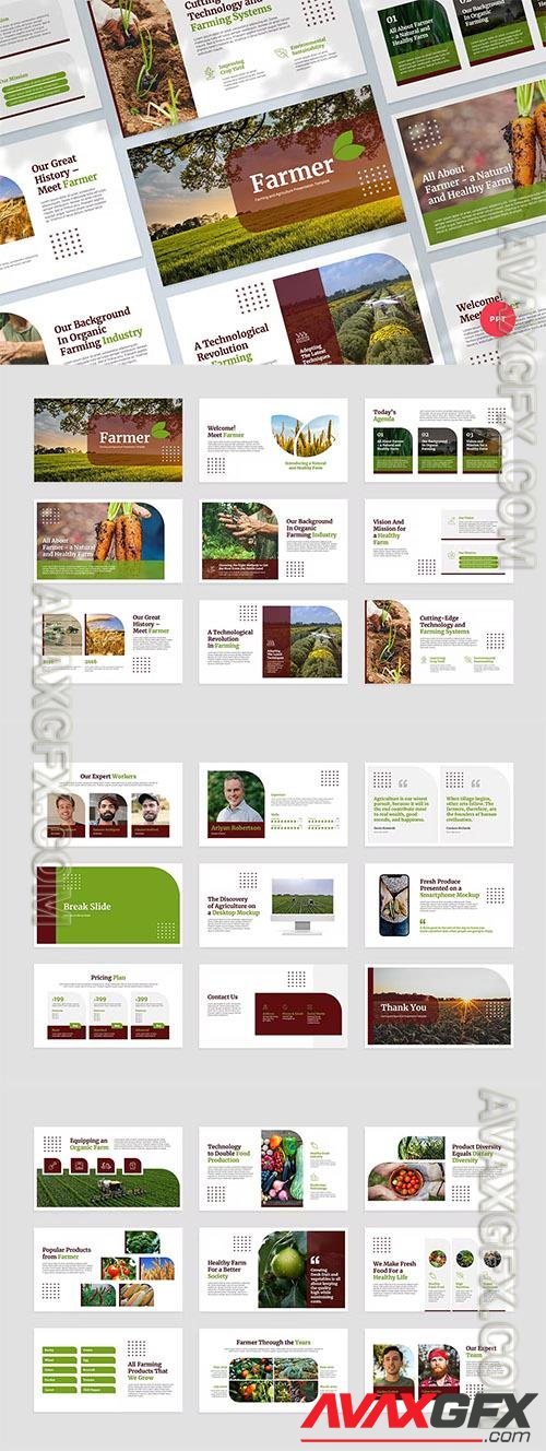 Farming and Agriculture Powerpoint, Keynote and Google Slides Template