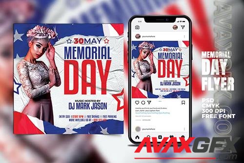 Memorial Day Party Flyer