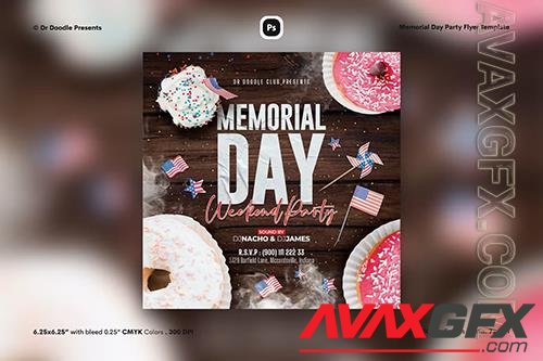 Memorial Day Party Flyer