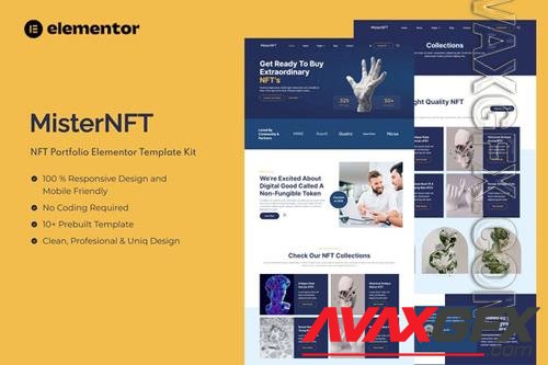 TF MisterNFT - NFT Portfolio Elementor Template Kit 36679933
