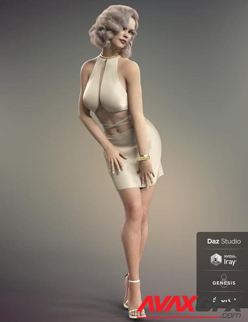 dForce Shining Star Outfit for Genesis 8 and 8.1 Females