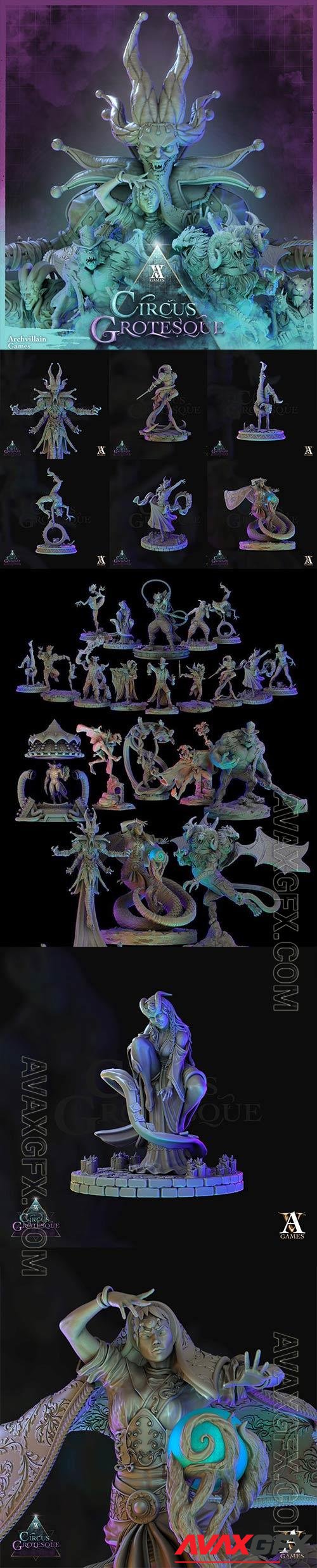 Circus Grotesque - Collection Archvillain Games 3D Print Model