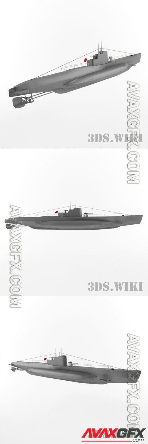 Submarine Shch-216 Pike 3D Model