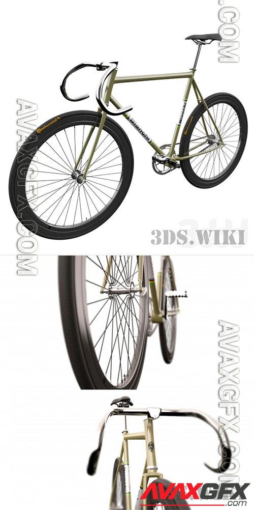 Fixed Gear Bianchi Bicycle 3D Model