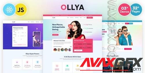 Ollya - Dating and Community Site React Js Template 38019089