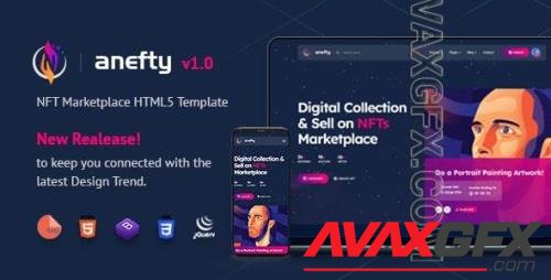 Anefty | NFT Marketplace HTML5 Template 36419773