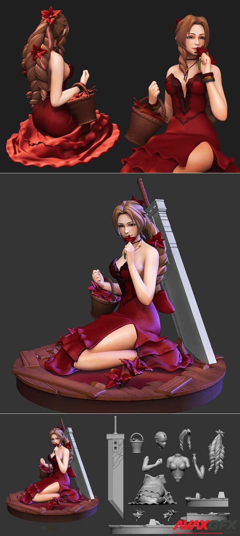 Final Fantasy Aerith v2 3D Print