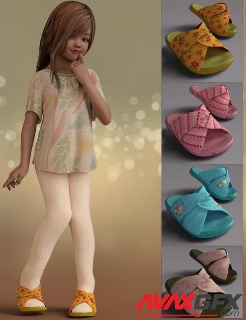 Joyce Sandals for Genesis 8 Female