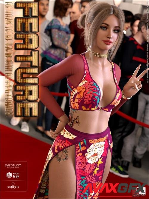 Feature for dForce Headline Outfit for Genesis 8 Females