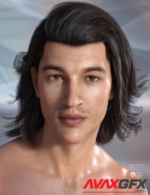 Osher Hair for Genesis 3 & 8 Male(s)