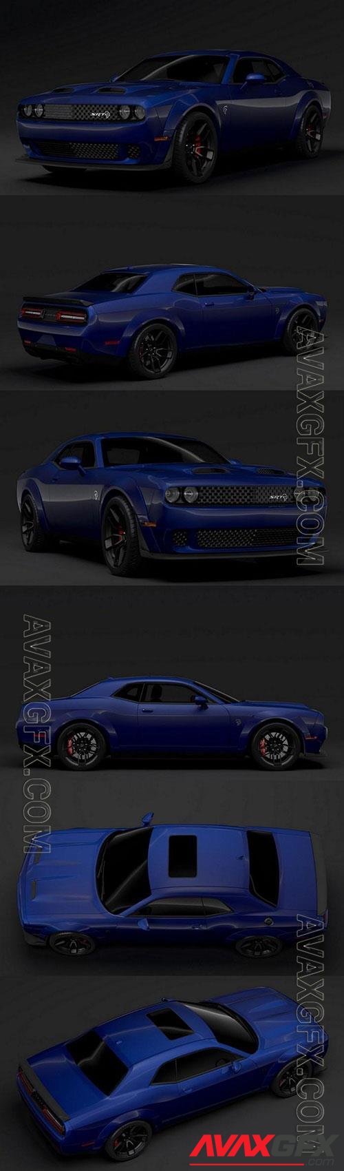 Dodge Challenger SRT Hellcat Widebody LC 2019 3D Model