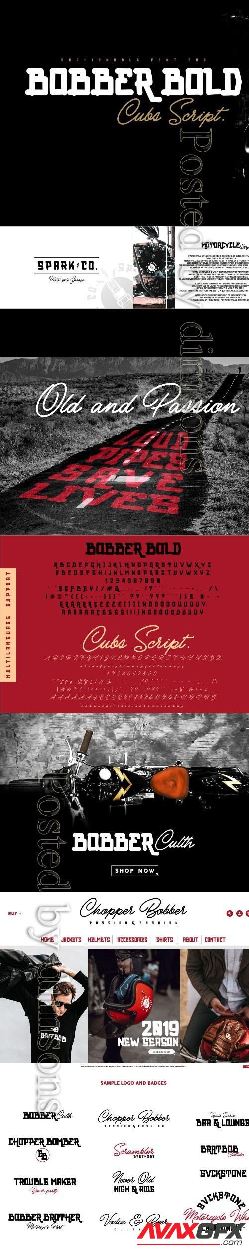 BOBBER BOLD & Cubs Script (FONT DUO)