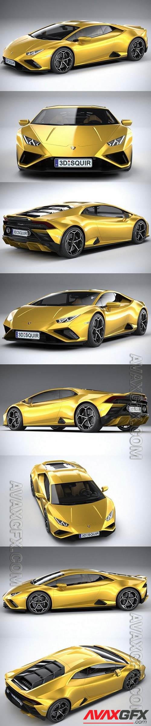 Lamborghini Huracan Evo RWD 2021 3D Model