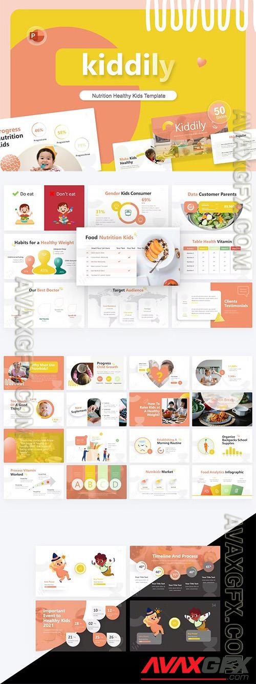 Kiddily Healthy Food PowerPoint Template