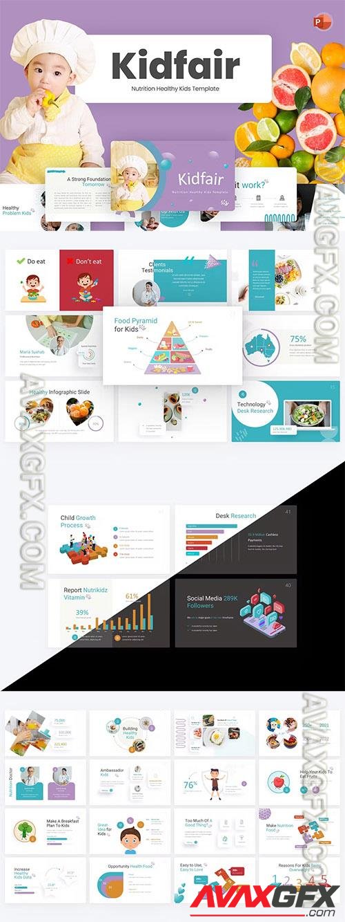 Kidfair Healthy Food PowerPoint Template