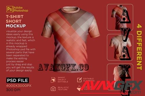 Men's T-Shirt Short Mockup - 7162109