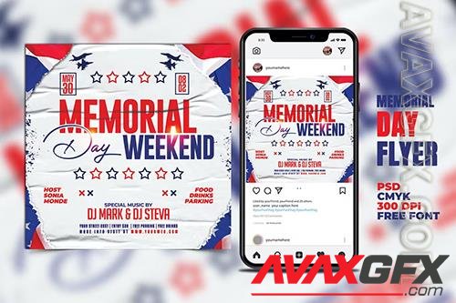 Memorial Day Party Flyer