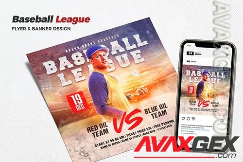 Baseball League Social Media Promotion