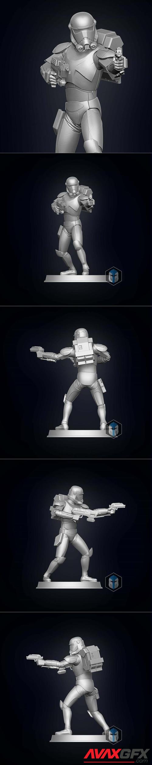 Bad Batch Hunter Figurine - Pose 2 – 3D Print